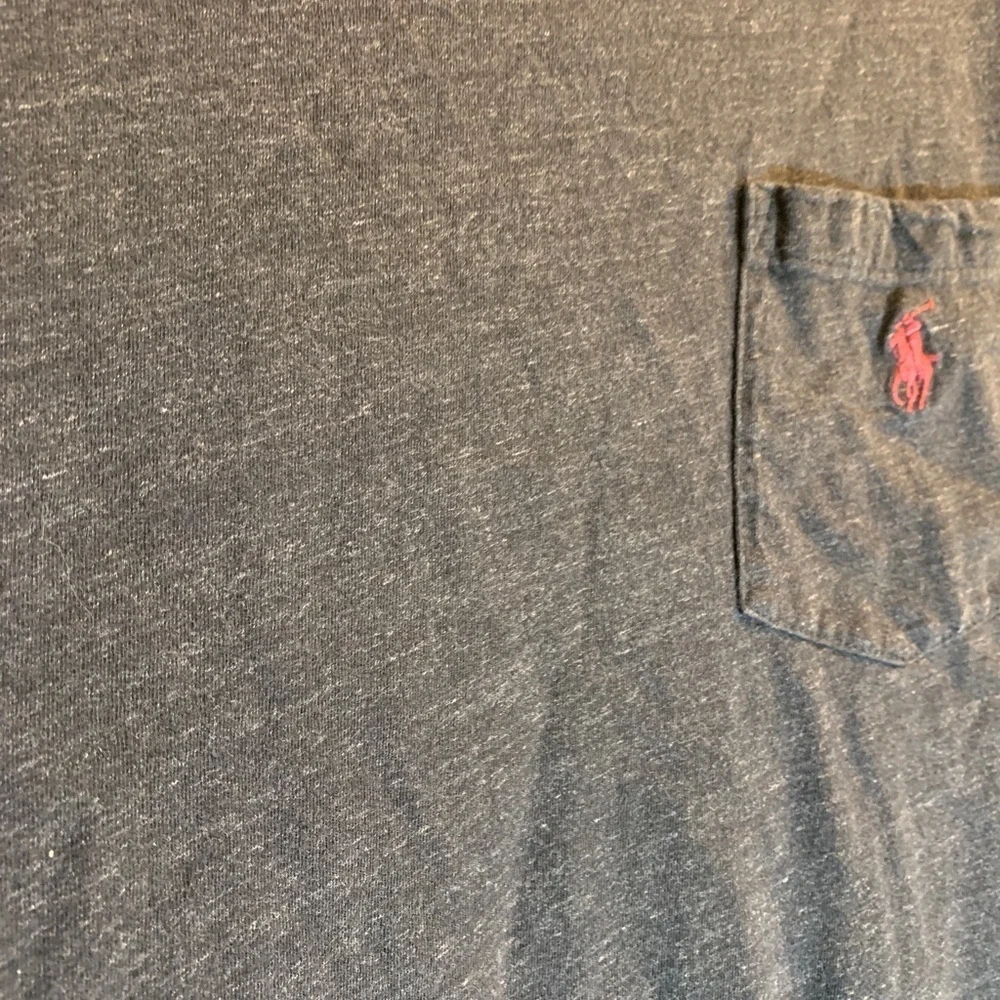 Mens Size M Polo Ralph Lauren Crew Neck Pocket T-Shirt Classic Fit Black Heather